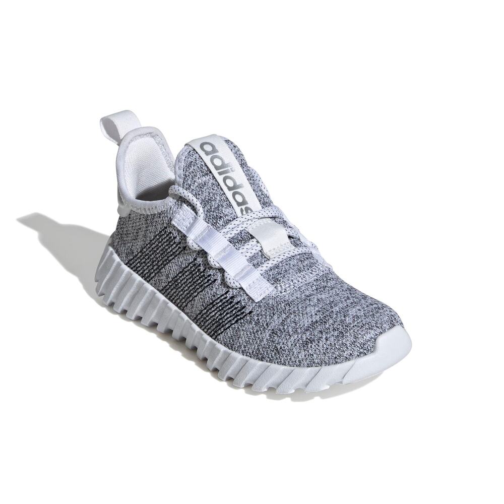 NWT Adidas Kaptir Flow Kids Sneakers White/Black Silver 2.5
